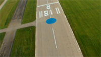 The famous Blue Dot on runway 36